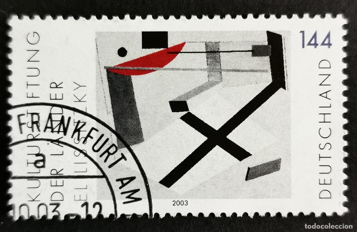 Sellos: Sello Alemania R. Federal 2003, Proun 30t, pintura de El Lissitzki, 144 ct Michel: DE 2308