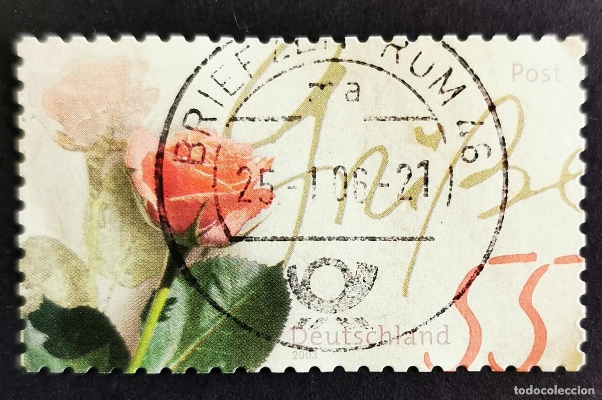 Sellos: Sello Alemania R. Federal 2003, Saludo con rosas, 55 ct Michel: DE 2317