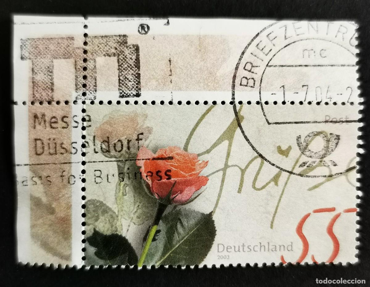 Sellos: Sello Alemania R. Federal 2003, Saludo con rosas, 55 ct Michel: DE 2317