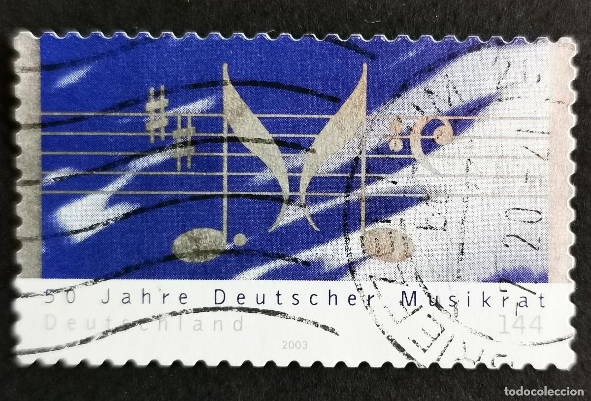 Sellos: Sello Alemania R. Federal 2003, Pentagramas, notas que forman la letra M, 144 ct Michel: DE 2346