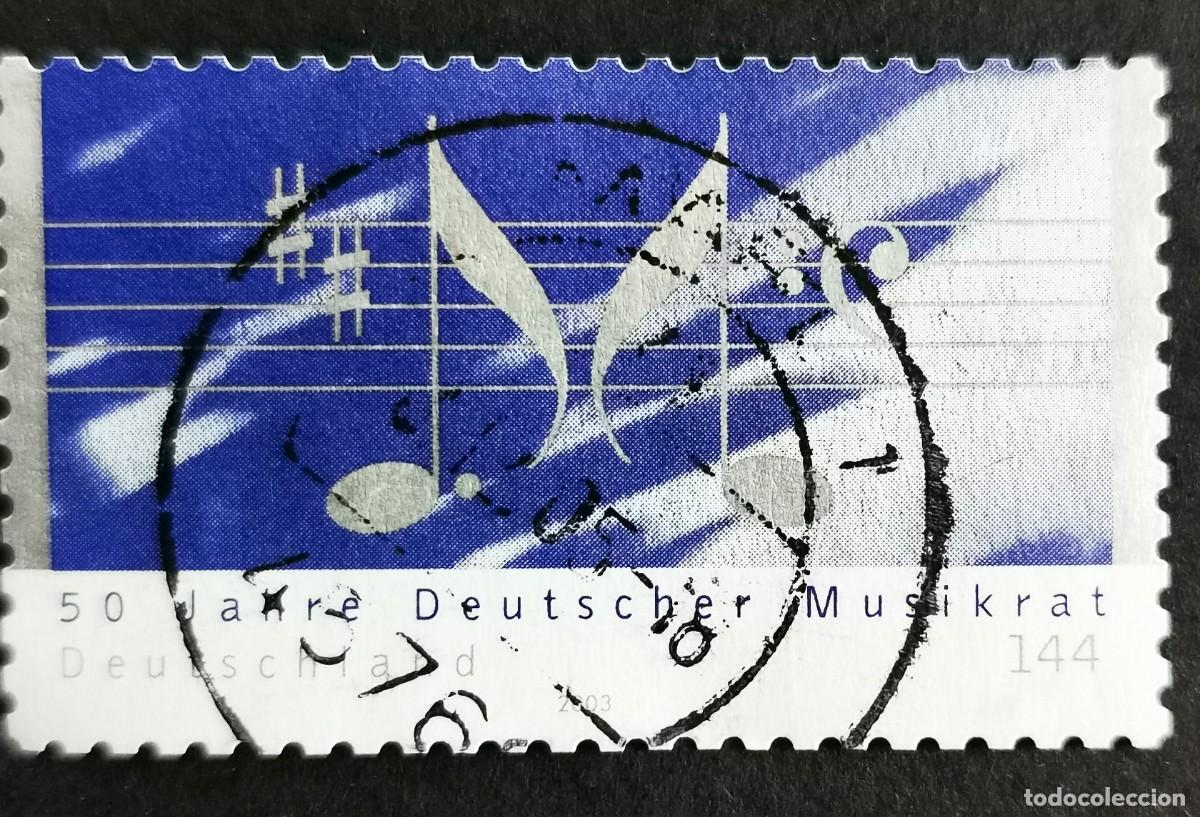 Sellos: Sello Alemania R. Federal 2003, Pentagramas, notas que forman la letra M, 144 ct Michel: DE 2346