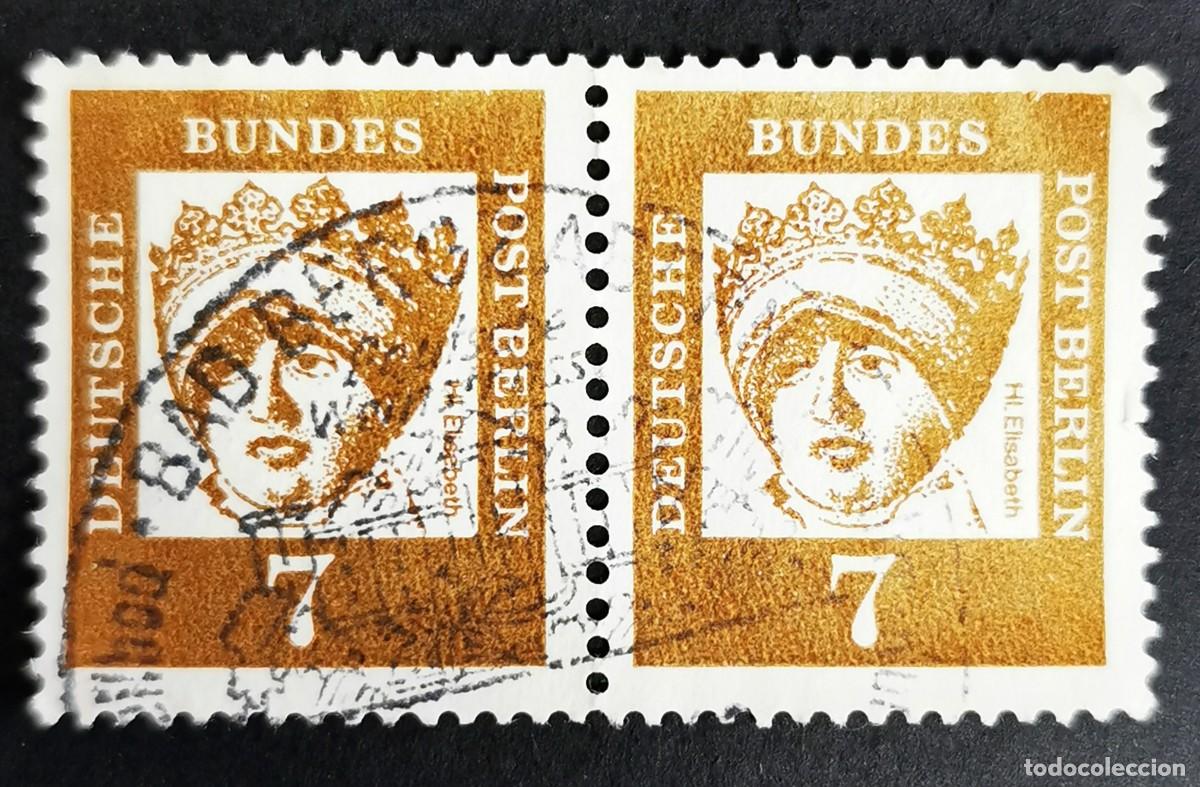 Sellos: Sello Alemania R. Federal 1961, Alemanes distinguidos: Santa Isabel , 7 Pf. Michel: DE 348x
