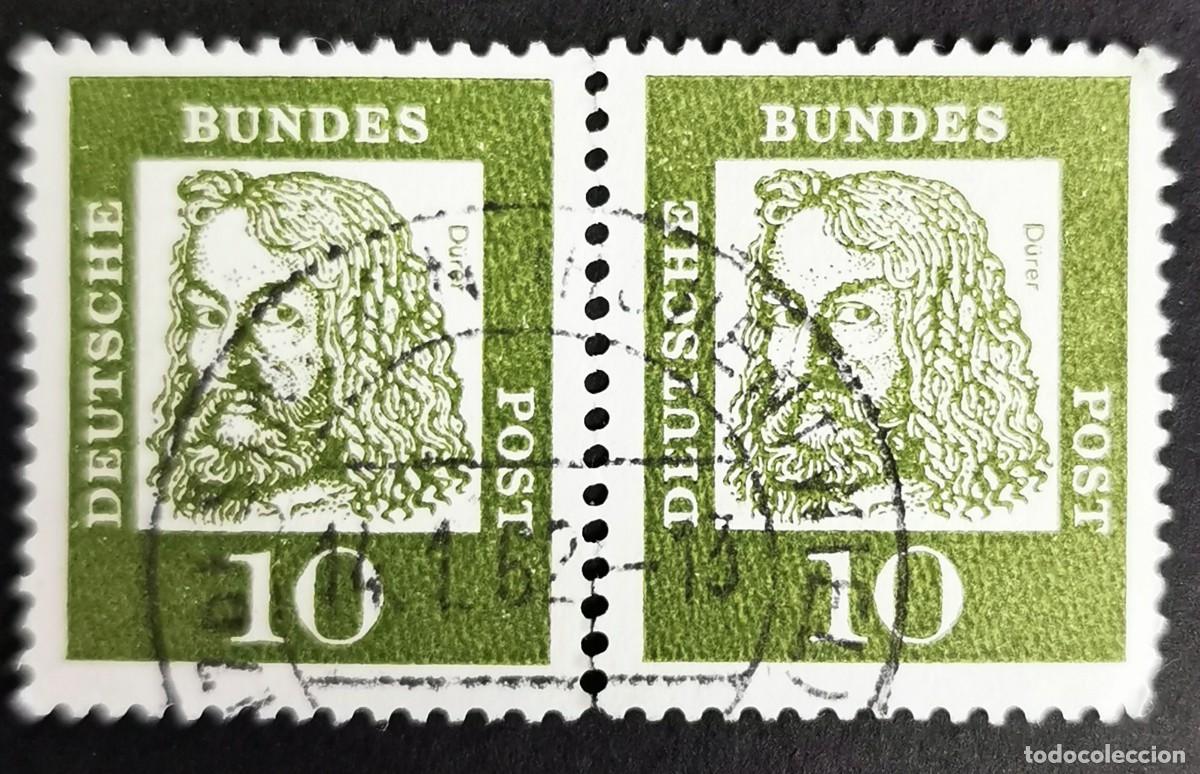 Sellos: Sello Alemania R. Federal 1961, Alemanes distinguidos: Albrecht D&uuml;rer , 10 Pf. Michel: DE 350x