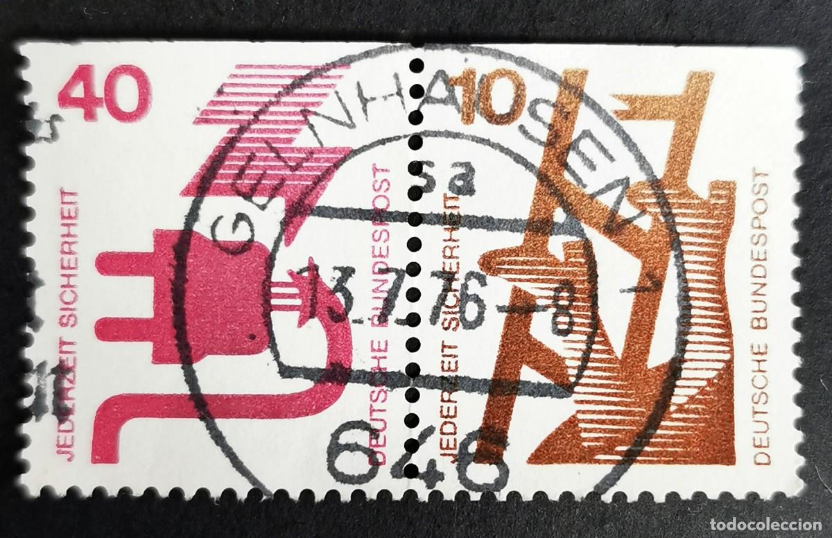 Sellos: Sello Alemania R.Federal 1972,Enchufe defectuoso; escalera defectuosa, 50 Pf. Michel: DE W47