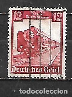 Sellos: 1935: Centenario de los ferrocarriles alemanes (usado)