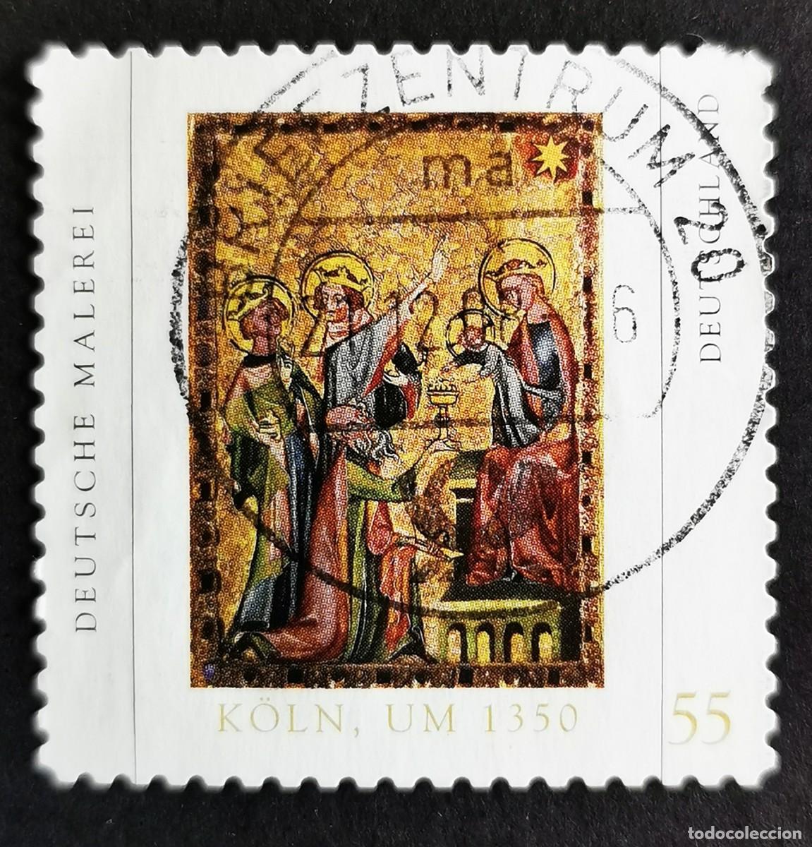 Sellos: Sello Alemania R.Federal 2005, Adoraci&oacute;n Magos; pintura tabla Colonia, 55 ct Michel: DE 2437