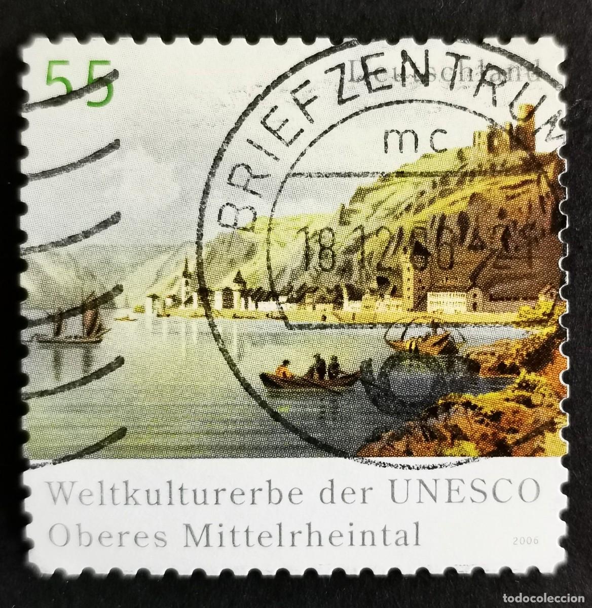 Sellos: Sello Alemania R.Federal 2006, Valle del Rin (Patrimonio de la Humanidad 2002, 55 ct Michel: DE 2536