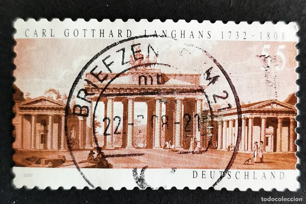 Sellos: Sello Alemania R.Federal 2007, Puerta de Brandeburgo, Berl&iacute;n, 55 ct Michel: DE 2634