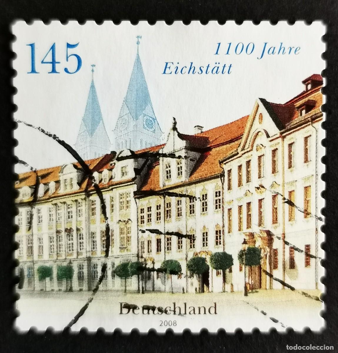 Sellos: Sello Alemania R.Federal 2008, IPlaza de la Residencia y Catedral, Eichst&auml;tt, 145 ct Michel: DE 2638