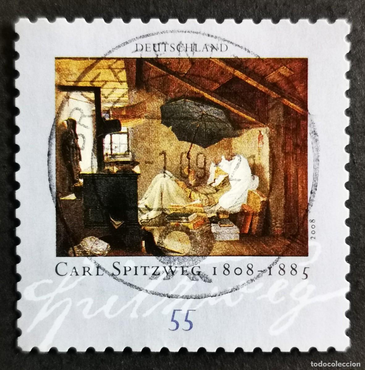 Sellos: Sello Alemania R.Federal 2008, &rdquo;El poeta pobre&rdquo; de Carl Spitzweg, 55 ct Michel: DE 2647