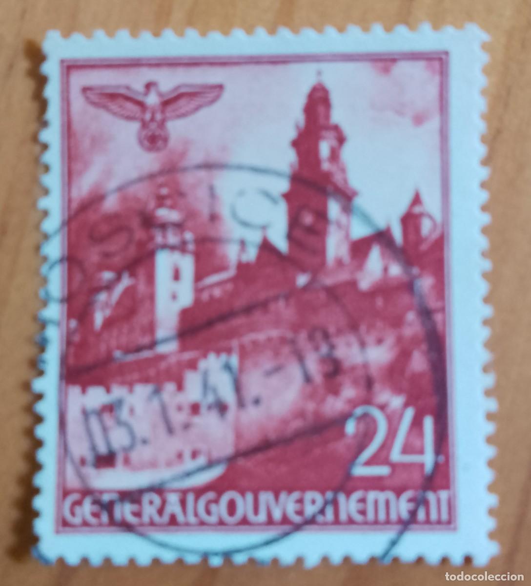 Sellos: V/F 24 - A&Ntilde;O 1940, GOBIERNO GENERAL - MATASELLO IDENTIFICATIVO: 03.1.41 MOSCICE
