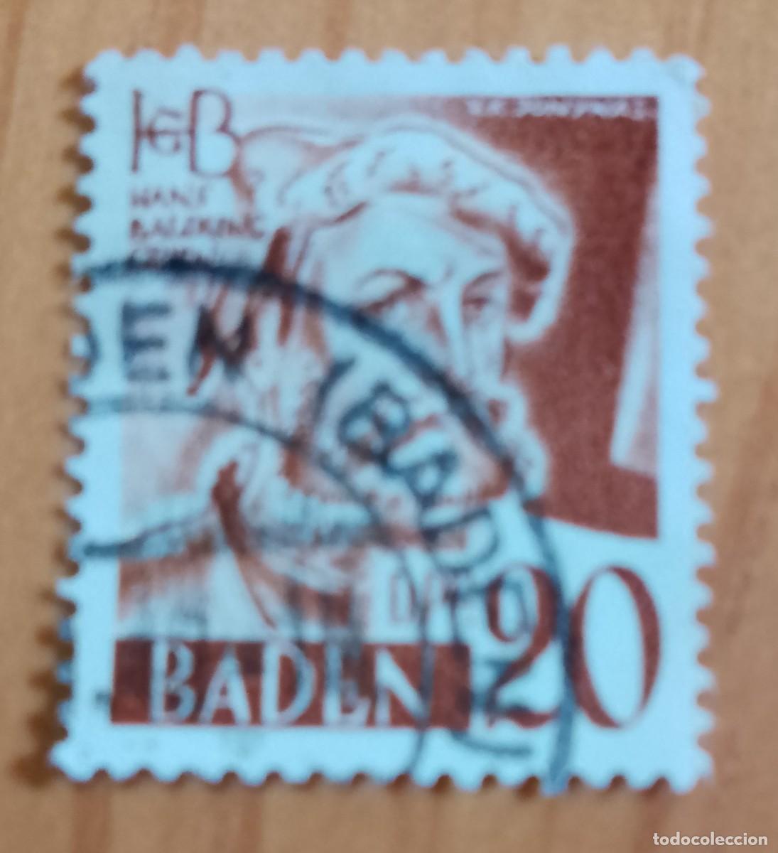 Sellos: V/F 20 - A&Ntilde;O 1948 - BADEN - HANS BALDUNG, PINTOR