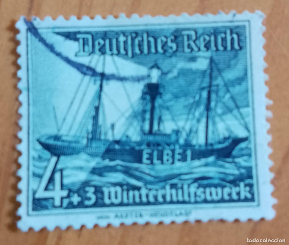 Sellos: V/F 4 + 3 - DEUTFCHES REICH - ASISTENCIA DE INVIERNO , A&Ntilde;O 1931 - BARCO: ELBE 1