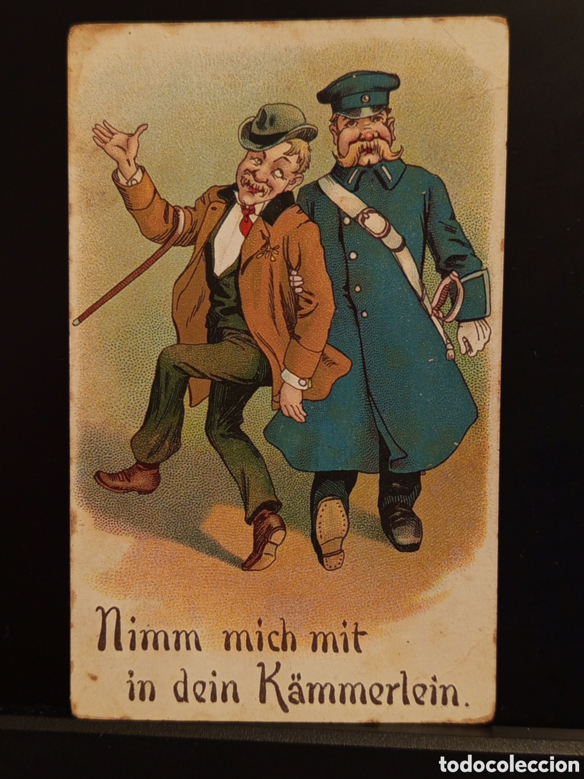 Sellos: Postal Antigua 1900-1915 Humor&iacute;stica Alemana &rdquo;Nimm mich mit&rdquo; Polic&iacute;aca