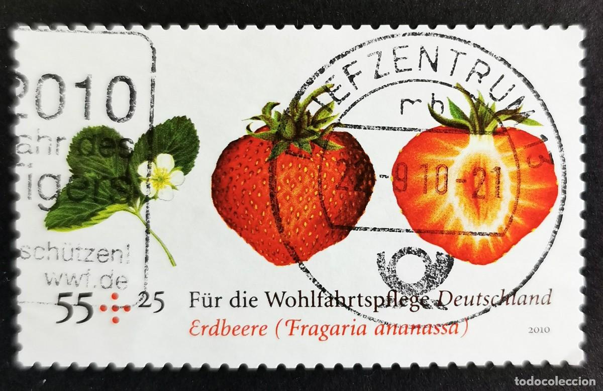 Sellos: Sello Alemania R.Federal 2010, Fresa de jard&iacute;n-Fragaria ananassa , 55+25 ct Michel: DE 2770