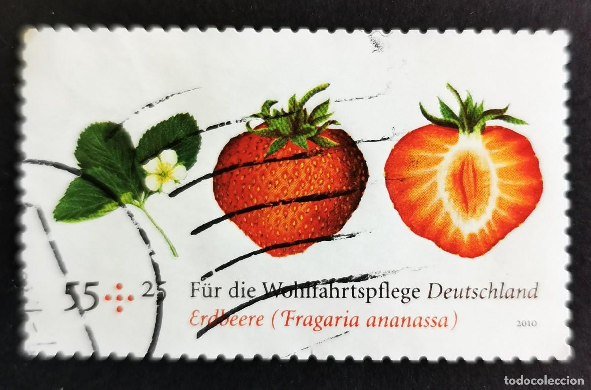 Sellos: Sello Alemania R.Federal 2010, Fresa de jard&iacute;n-Fragaria ananassa , 55+25 ct Michel: DE 2770