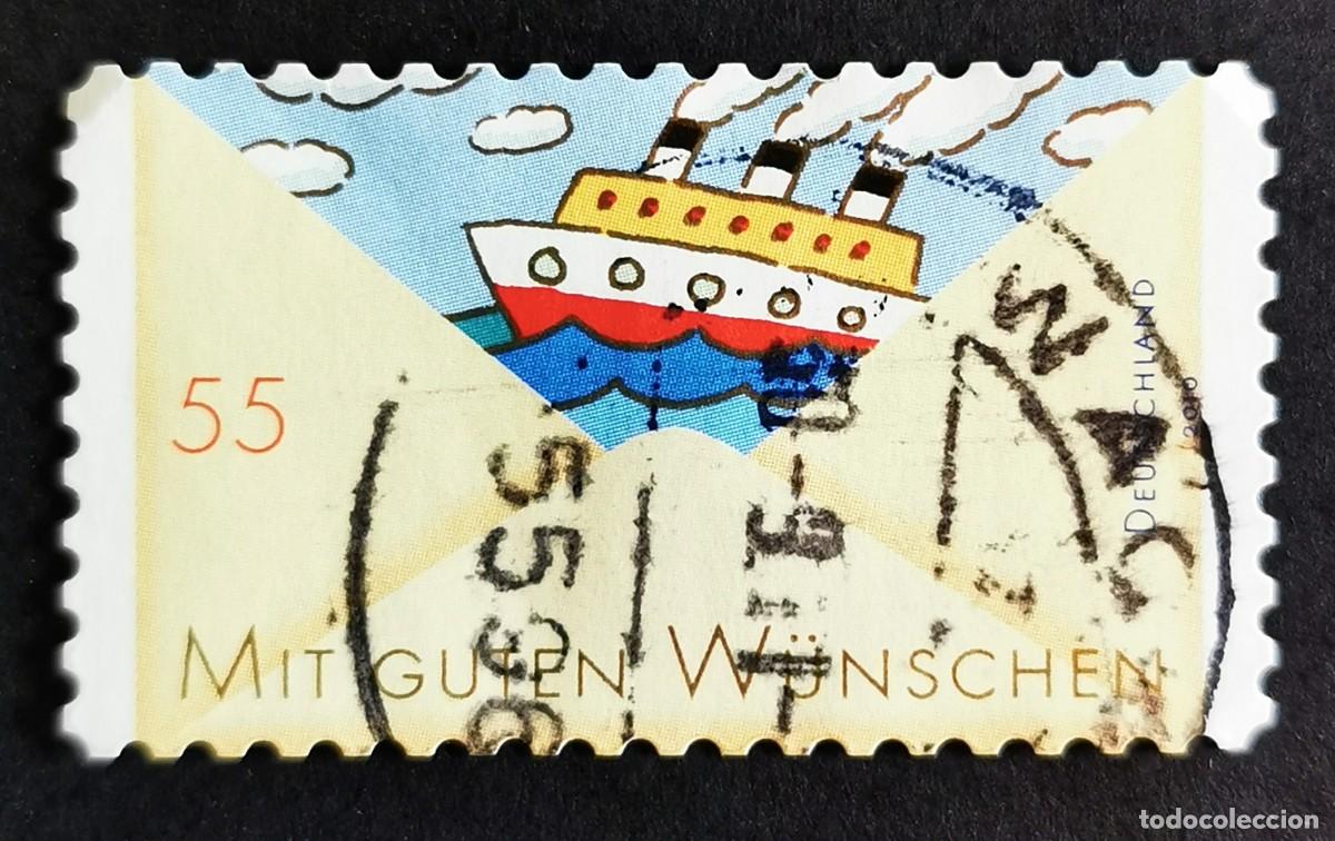Sellos: Sello Alemania R.Federal 2010, Saludos: Barco, 55 ct Michel: DE 2787