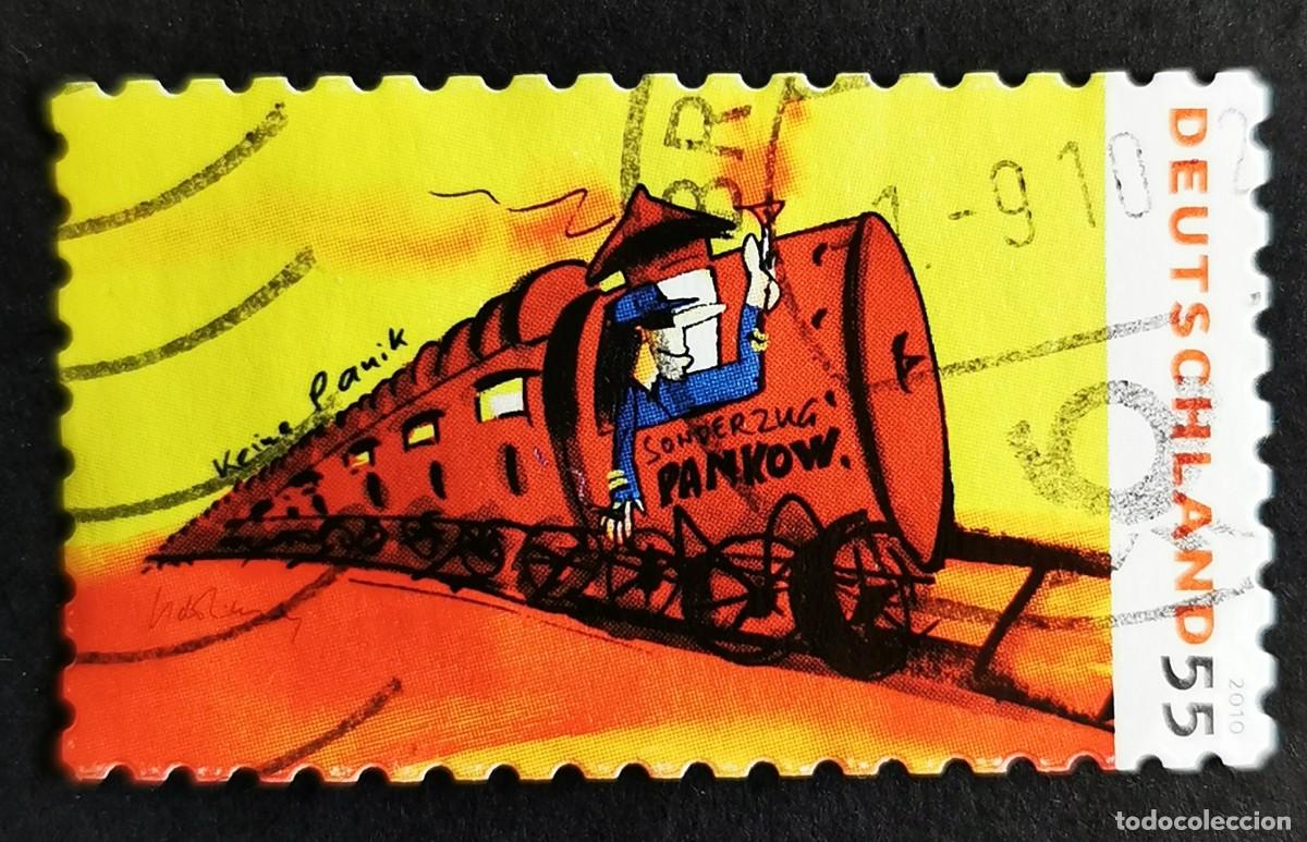 Sellos: Sello Alemania R.Federal 2010, Pinturas Udo Lindenberg: Tren especial Pankow, 55 ct Michel: DE 2804