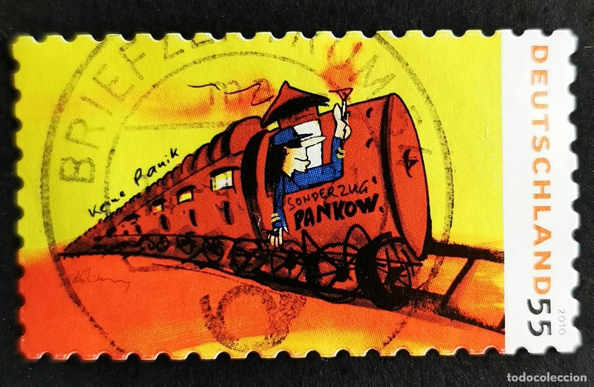 Sellos: Sello Alemania R.Federal 2010, Pinturas Udo Lindenberg: Tren especial Pankow, 55 ct Michel: DE 2804