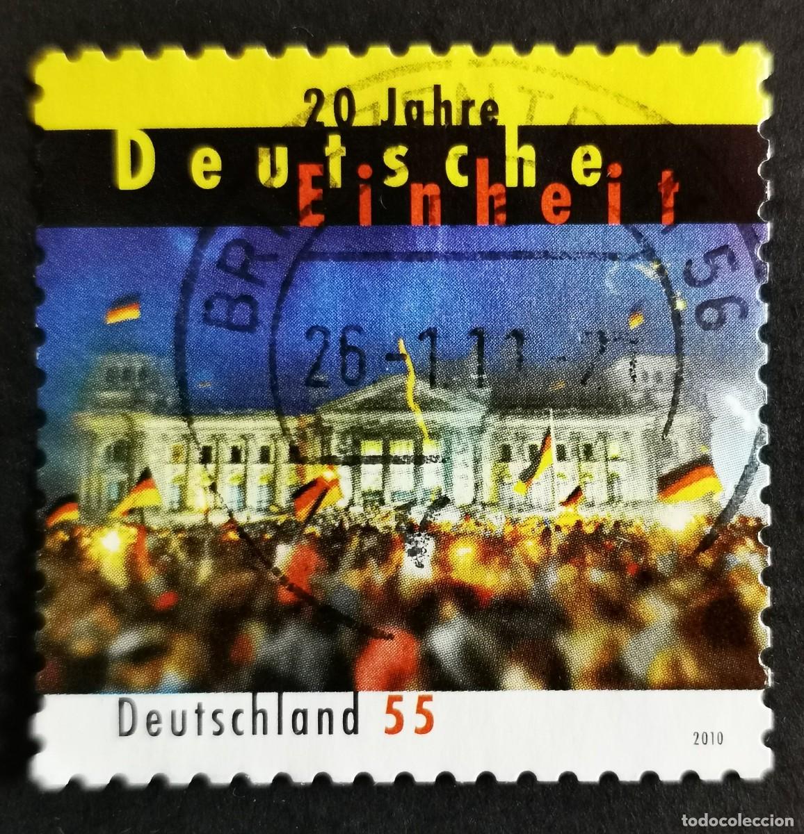 Sellos: Sello Alemania R.Federal 2010, Celebraci&oacute;n de la unidad alemana en Berl&iacute;n, 55 ct Michel: DE 2821