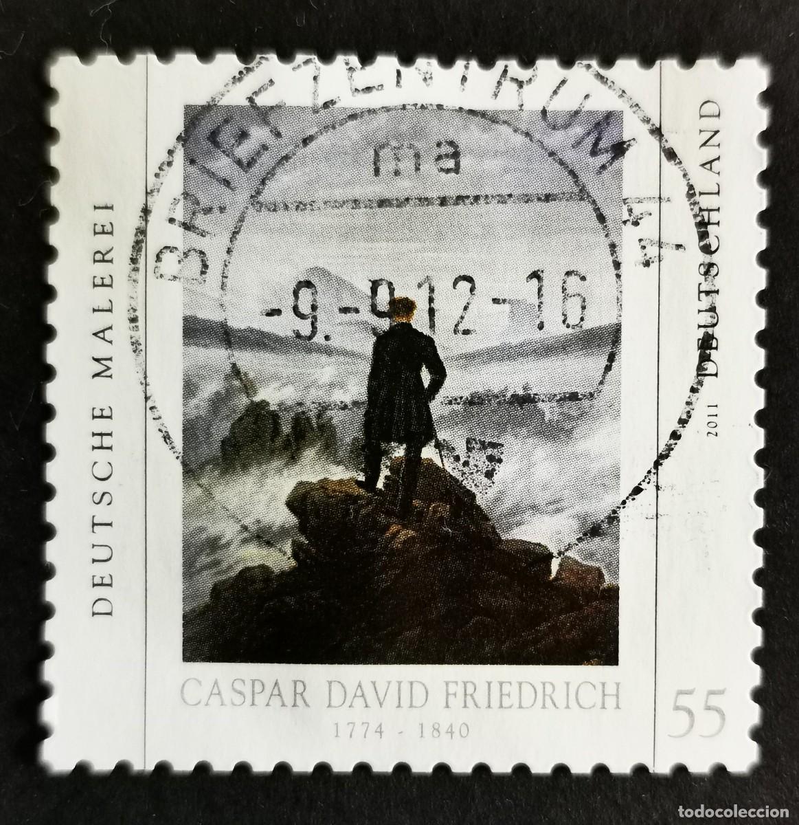 Sellos: Sello Alemania R.Federal 2011,El caminante sobre mar niebla, Caspar David, 55 ct Michel: DE 2840