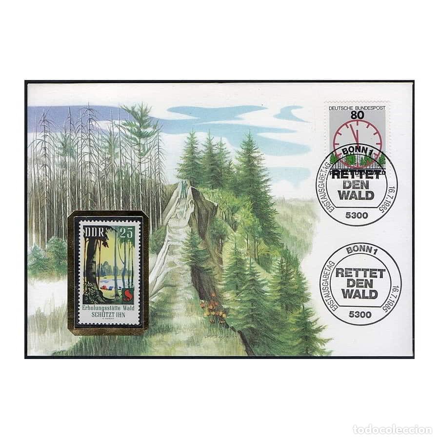 Sellos: Alemania 1985 [FDC] Sobre con sello. Salvemos los Bosques (N)