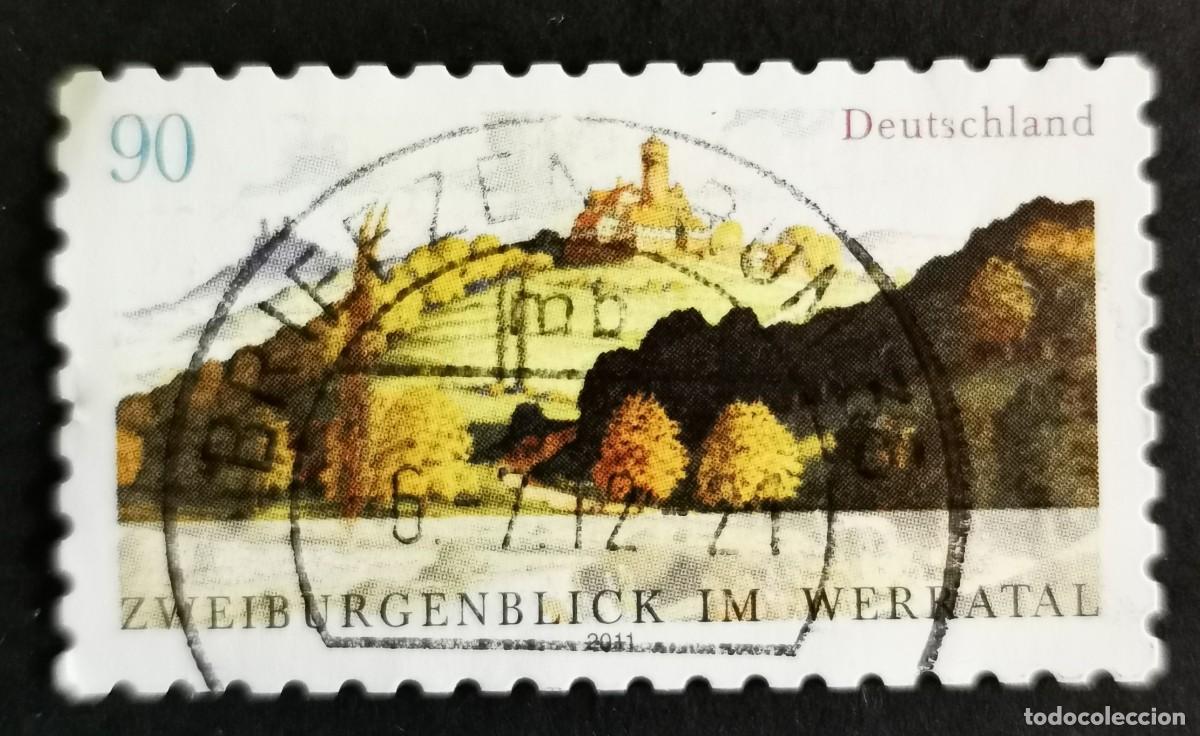 Sellos: Sello Alemania R.Federal 2011, Vista de dos castillos en el valle de Werra, 90 ct Michel: DE 2847