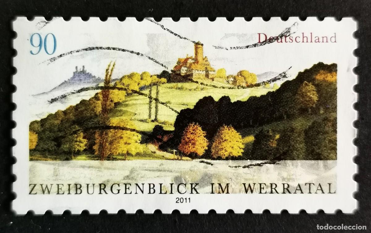 Sellos: Sello Alemania R.Federal 2011, Vista de dos castillos en el valle de Werra, 90 ct Michel: DE 2847