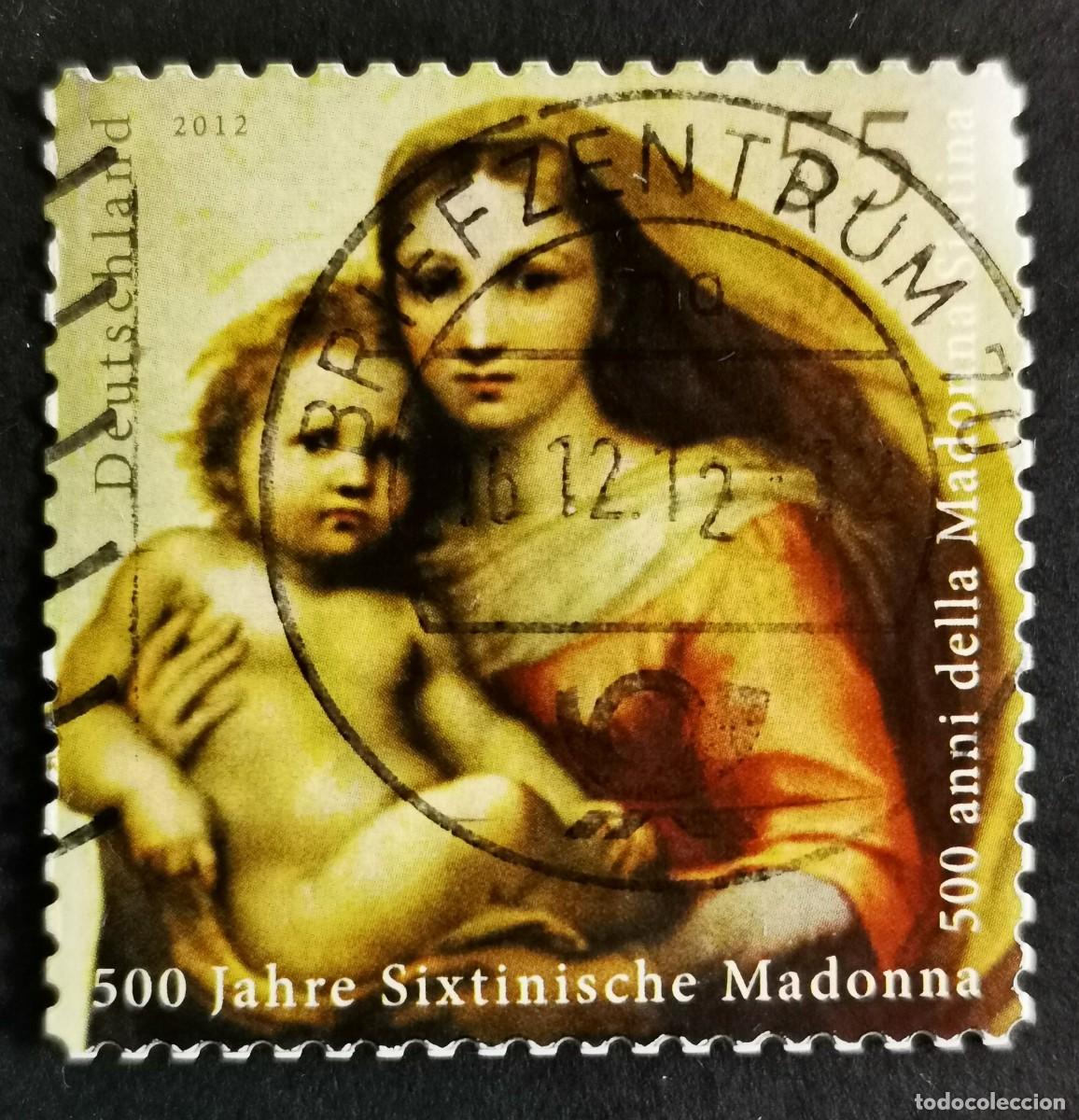 Sellos: Sello Alemania R.Federal 2012, 500 a&ntilde;os de la Virgen Sixtina de Rafael, 55 ct Michel: DE 2919