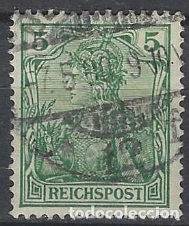 Sellos: ALEMANIA 1900 - GERMAN&Iacute;A, &rdquo;REICHSPOST&rdquo;, 5 VERDE - USADO