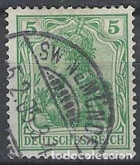 Sellos: ALEMANIA 1905-11 - GERMAN&Iacute;A, &rdquo;DEUTSCHES REICH&rdquo;, 5 VERDE - USADO