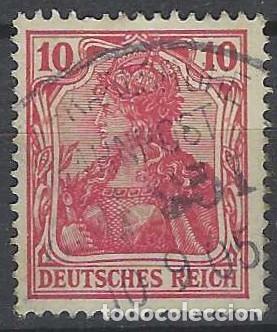 Sellos: ALEMANIA 1905-11 - GERMAN&Iacute;A, &rdquo;DEUTSCHES REICH&rdquo;, 10 ROJO CARM&Iacute;N - USADO