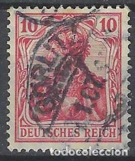 Sellos: ALEMANIA 1905-11 - GERMAN&Iacute;A, &rdquo;DEUTSCHES REICH&rdquo;, 10 ROJO CARM&Iacute;N - USADO