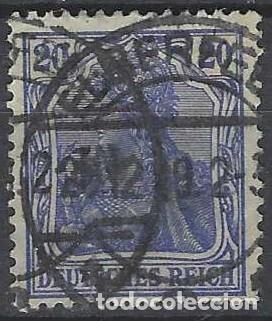 Sellos: ALEMANIA 1905-11 - GERMAN&Iacute;A, &rdquo;DEUTSCHES REICH&rdquo;, 20 AZUL OSCURO - USADO