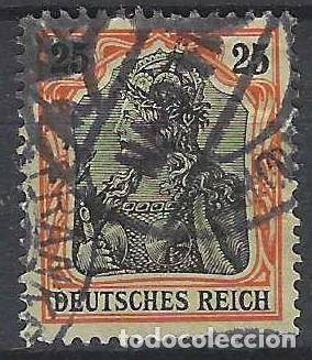 Sellos: ALEMANIA 1905-11 - GERMAN&Iacute;A, &rdquo;DEUTSCHES REICH&rdquo;, 25 NARANJA/NEGRO - USADO