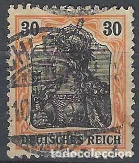 Sellos: ALEMANIA 1905-11 - GERMAN&Iacute;A, &rdquo;DEUTSCHES REICH&rdquo;, 30 ROJO ANARANJADO/NEGRO - USADO