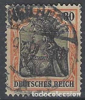 Sellos: ALEMANIA 1905-11 - GERMAN&Iacute;A, &rdquo;DEUTSCHES REICH&rdquo;, 30 ROJO ANARANJADO/NEGRO - USADO