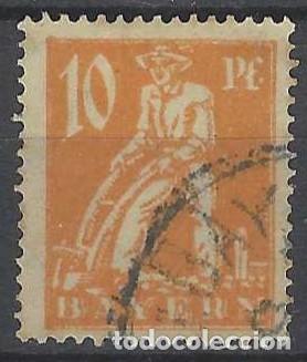 Stamps: BAVIERA 1920 - AGRICULTURA, NARANJA - USADO