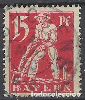 Stamps: BAVIERA 1920 - AGRICULTURA, ROJO - USADO