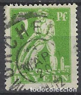 Stamps: BAVIERA 1920 - AGRICULTURA, VERDE - USADO