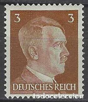 Sellos: ALEMANIA 1941-45 - S.B&Aacute;SICA, A. HITLER, MARR&Oacute;N ROJIZO - MH*