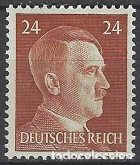 Sellos: ALEMANIA 1941-45 - S.B&Aacute;SICA, A. HITLER, MARR&Oacute;N ANARANJADO - MNH**
