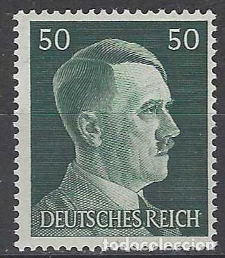 Sellos: ALEMANIA 1941-45 - S.B&Aacute;SICA, A. HITLER, VERDE AZULADO - MNH**