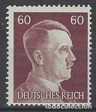 Sellos: ALEMANIA 1941-45 - S.B&Aacute;SICA, A. HITLER, MARR&Oacute;N ROJIZO - MNH**