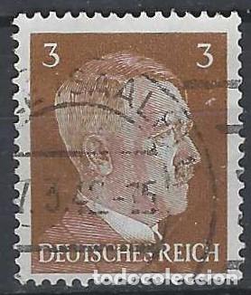 Sellos: ALEMANIA 1941-45 - S.B&Aacute;SICA, A. HITLER, MARR&Oacute;N ROJIZO - USADO