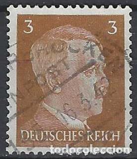 Sellos: ALEMANIA 1941-45 - S.B&Aacute;SICA, A. HITLER, MARR&Oacute;N ROJIZO - USADO