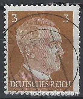 Sellos: ALEMANIA 1941-45 - S.B&Aacute;SICA, A. HITLER, MARR&Oacute;N ROJIZO - USADO