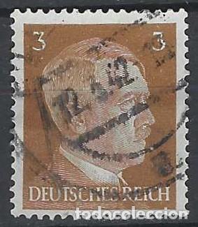 Sellos: ALEMANIA 1941-45 - S.B&Aacute;SICA, A. HITLER, MARR&Oacute;N ROJIZO - USADO