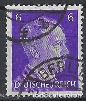 Sellos: ALEMANIA 1941-45 - S.B&Aacute;SICA, A. HITLER, VIOLETA - USADO