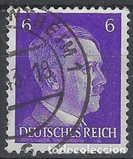 Sellos: ALEMANIA 1941-45 - S.B&Aacute;SICA, A. HITLER, VIOLETA - USADO